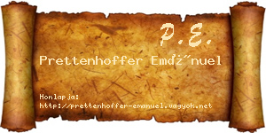 Prettenhoffer Emánuel névjegykártya
